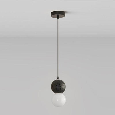 Valentina Single Globe Colorful Pendant Light, Dolomite, LED - Neutral Decor