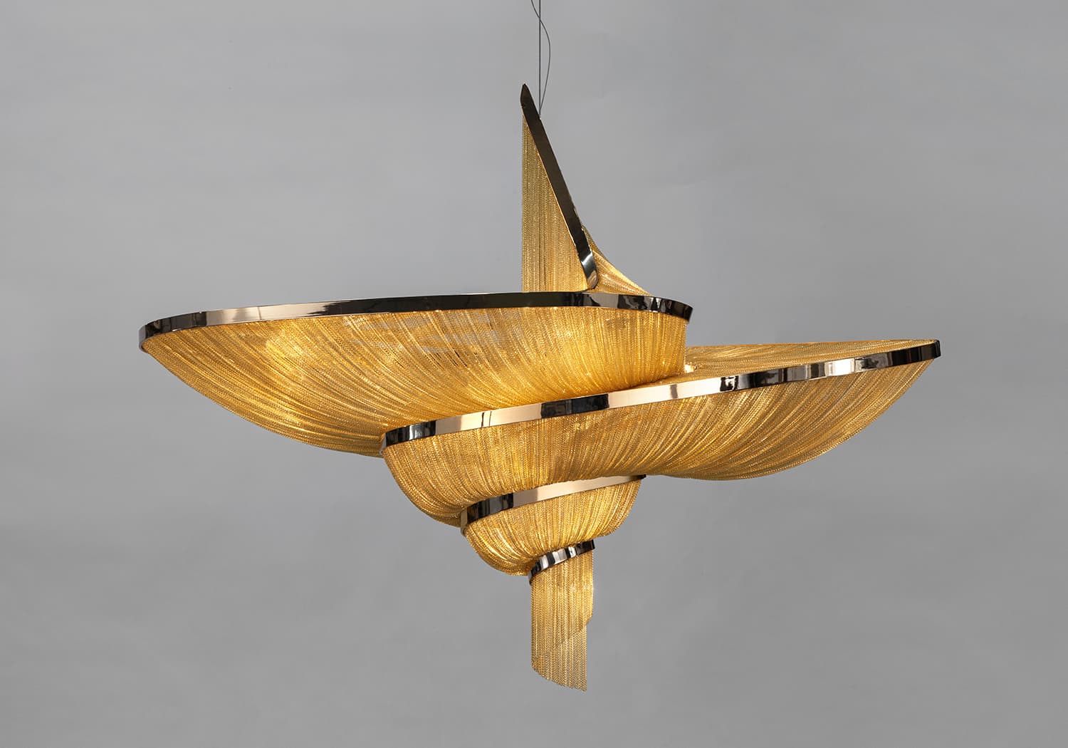 Caloora Spiral Elegance Chain Chandelier