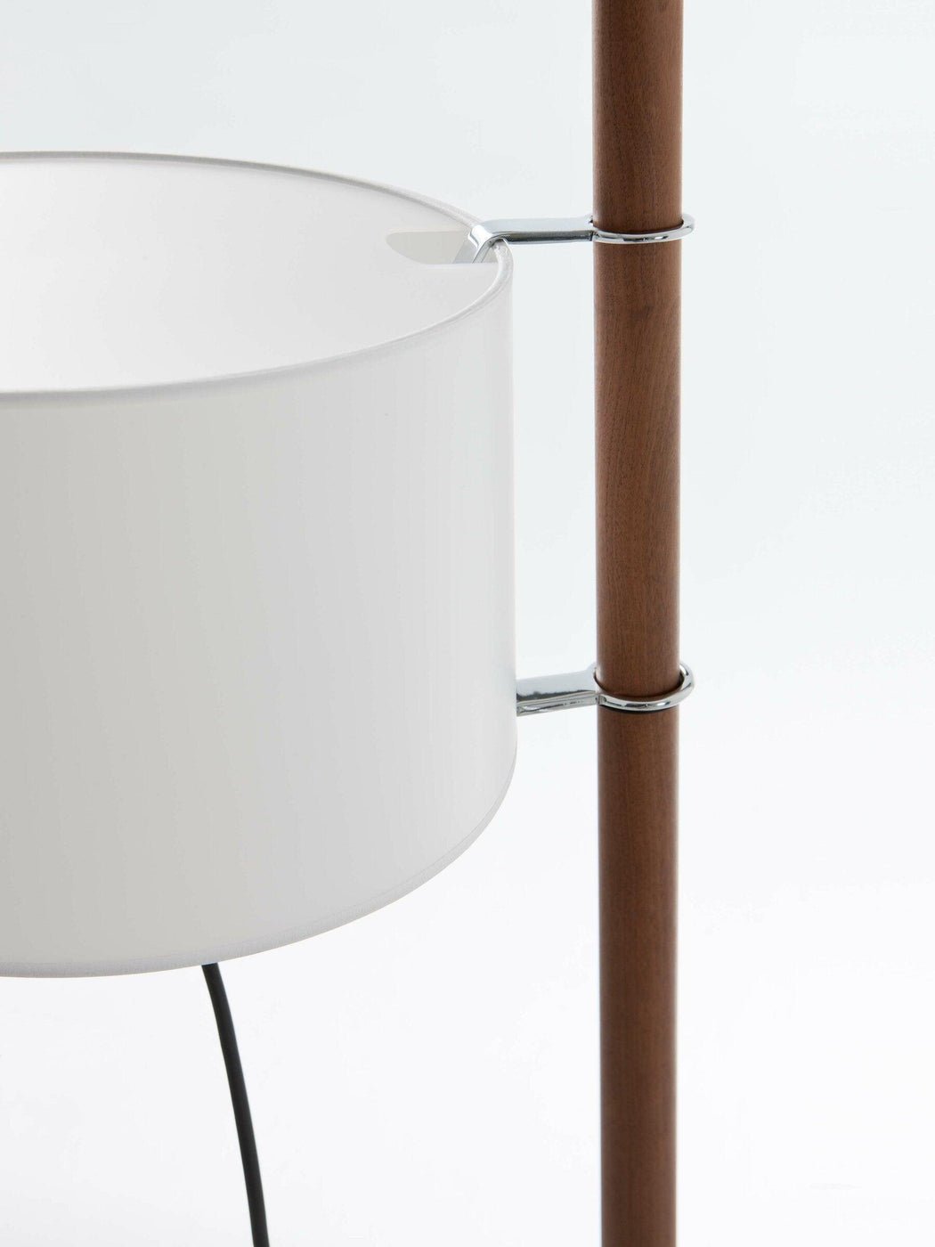 Jex Wood Fabric Floor Lamp