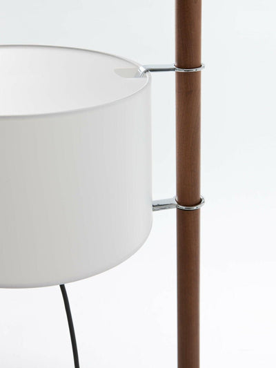 Jex Wood Fabric Floor Lamp