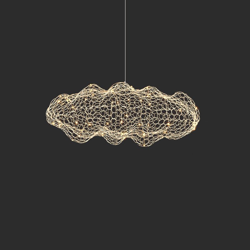 Rivelaine Golden Cloud Weave Pendant Light