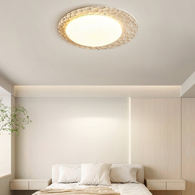 Travertine Organic Disc Ceiling Light