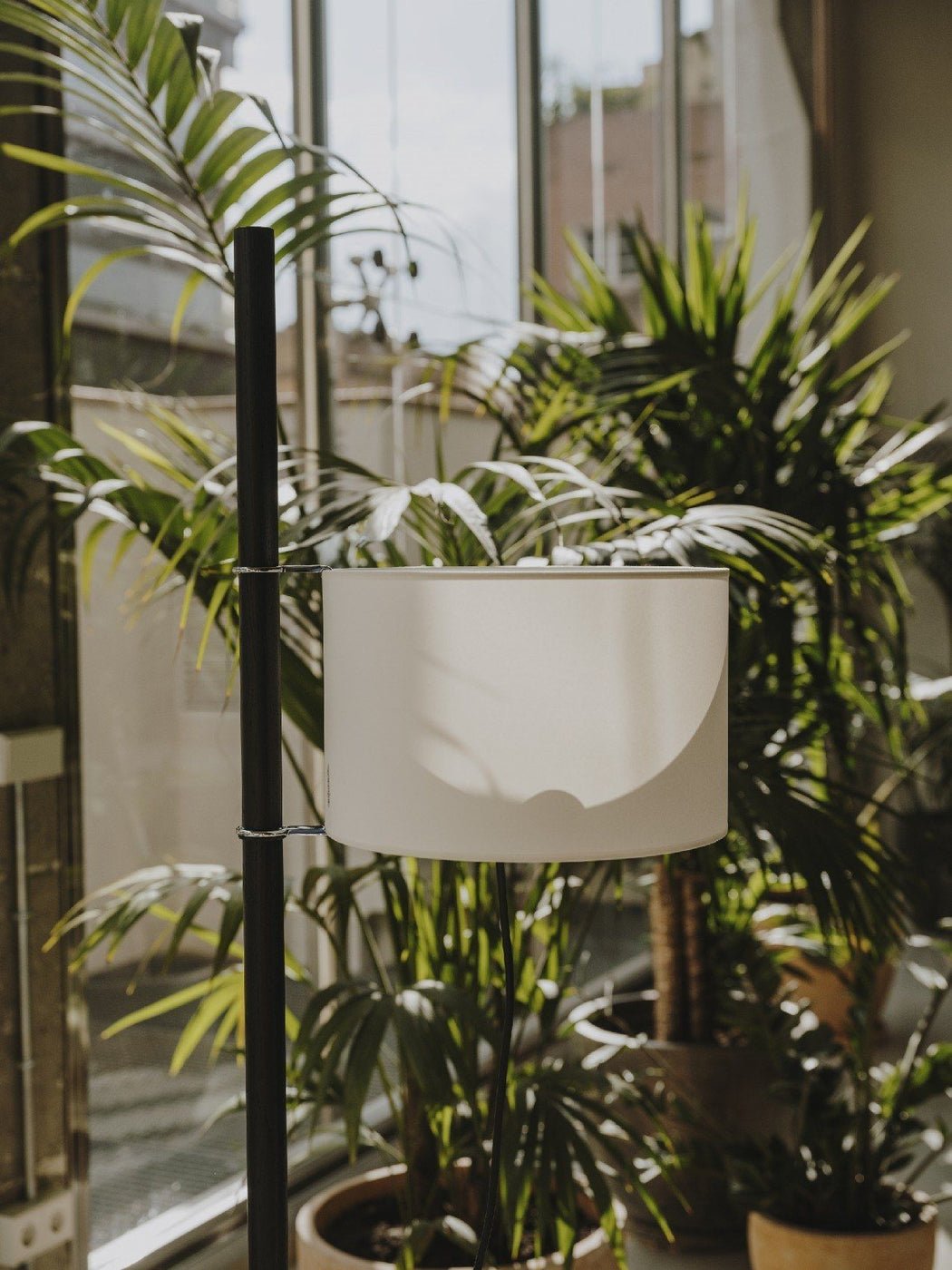 Jex Wood Fabric Floor Lamp