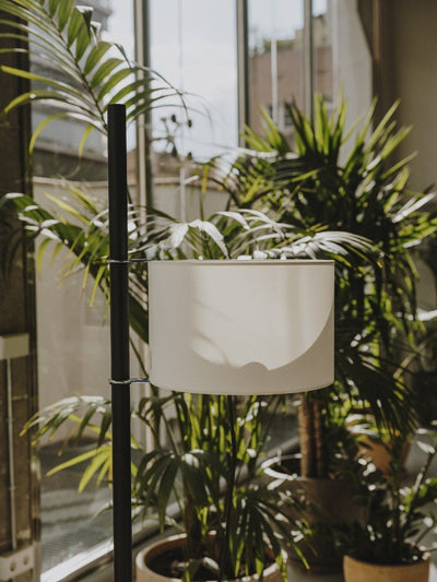 Jex Wood Fabric Floor Lamp