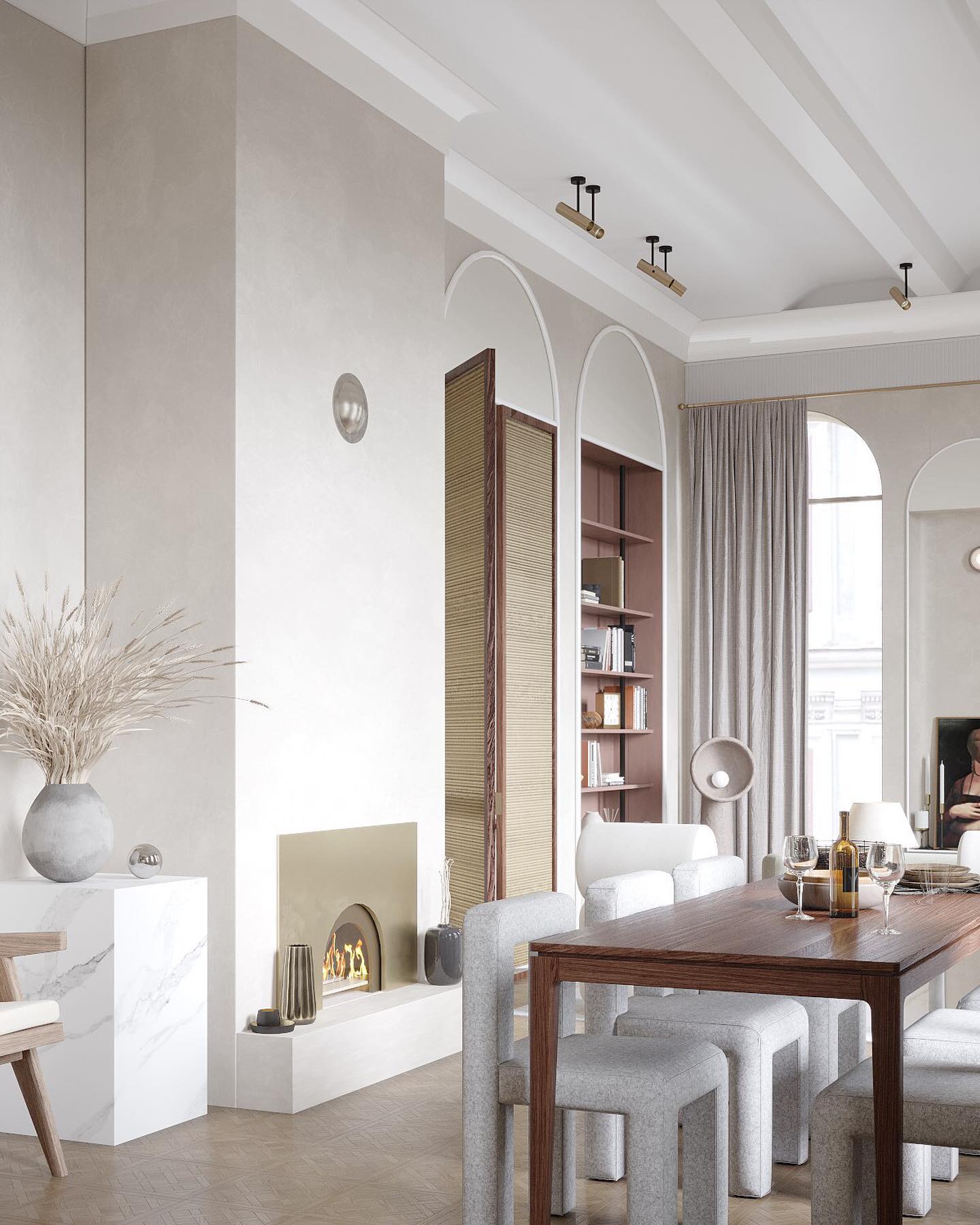 Ernionis Textured Ceramic Floor Lamp