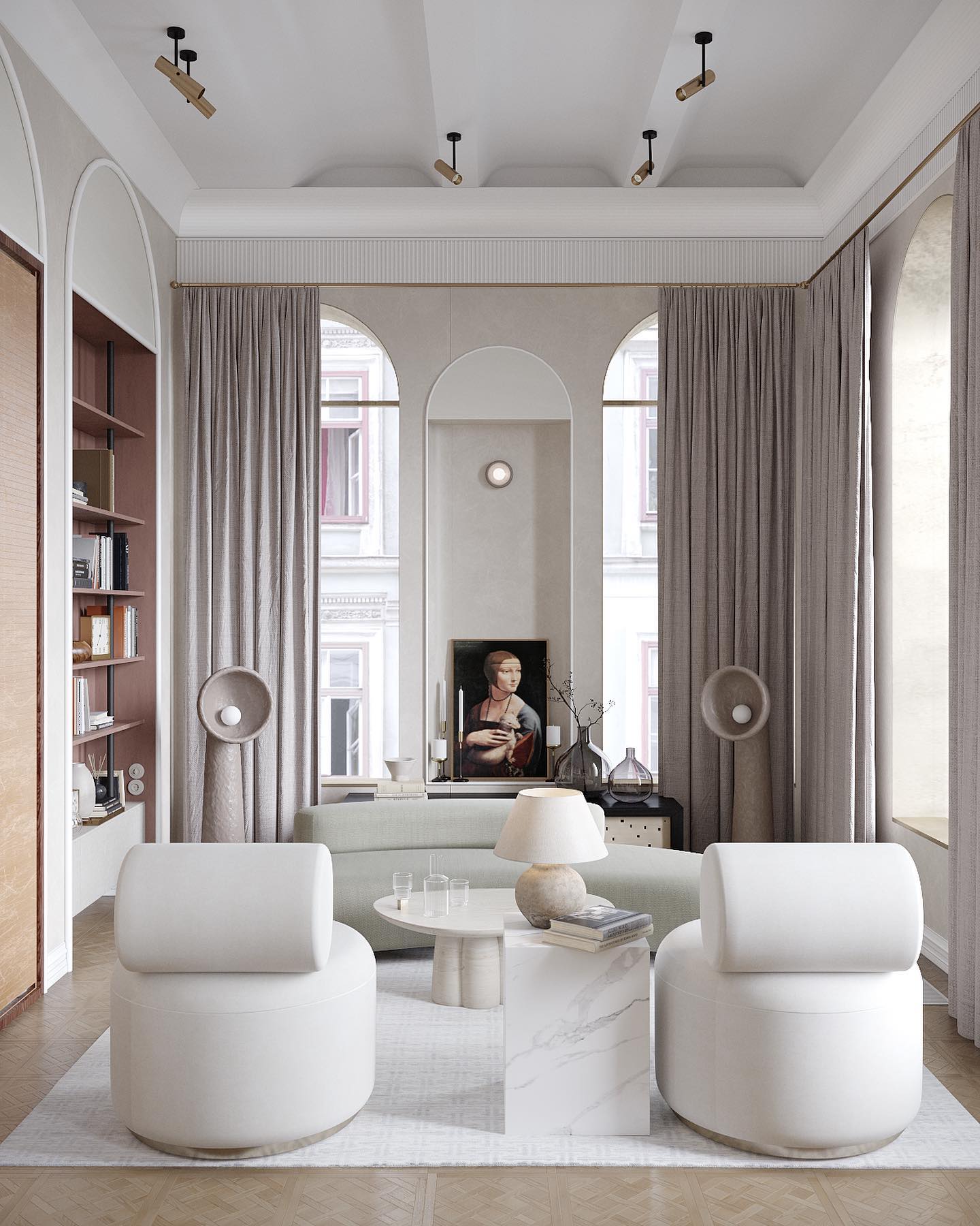 Ernionis Textured Ceramic Floor Lamp