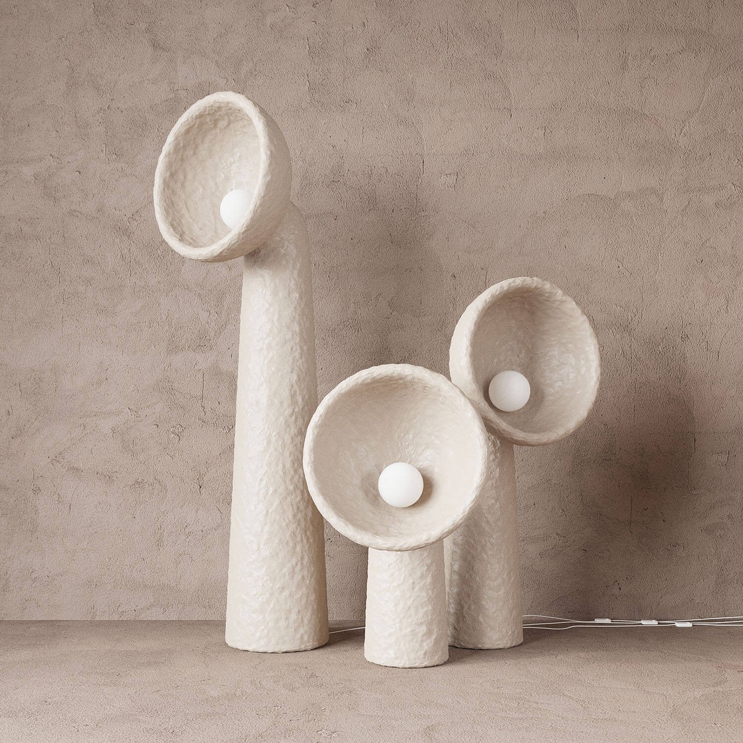 Ernionis Textured Ceramic Floor Lamp