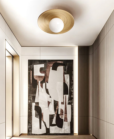 Ivoris Ceiling Light Soluna Wood Orbital