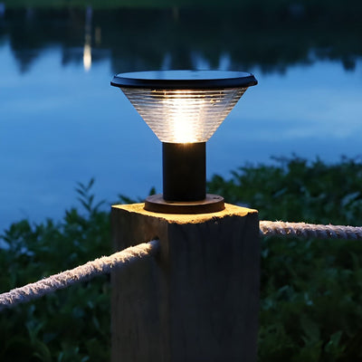 Jasper Circular Control Fence Aluminum Outdoor Post Lights