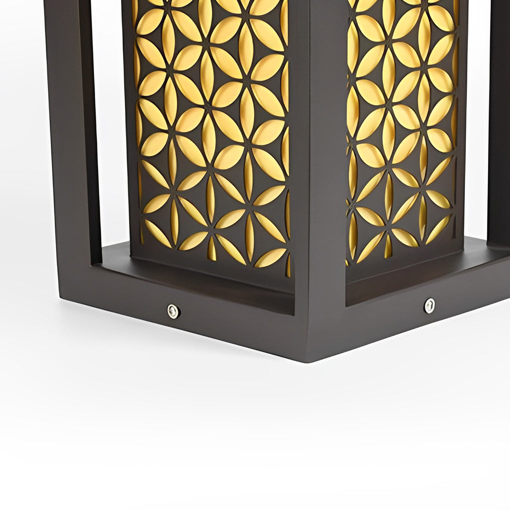 Gala Floral Pattern Unique Modern Metal Pathway Lights