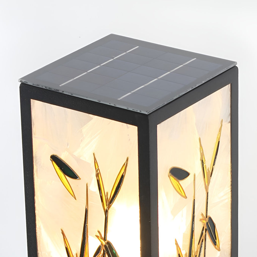 Arleen Vintage Artistic Floral Landscape Metal Bollard Lights