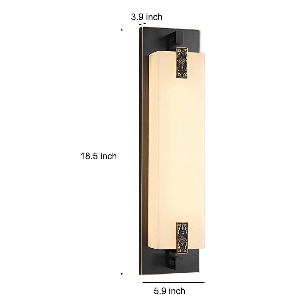 Frank LED Classic Retro Copper Marble Outdoor Wall Lights