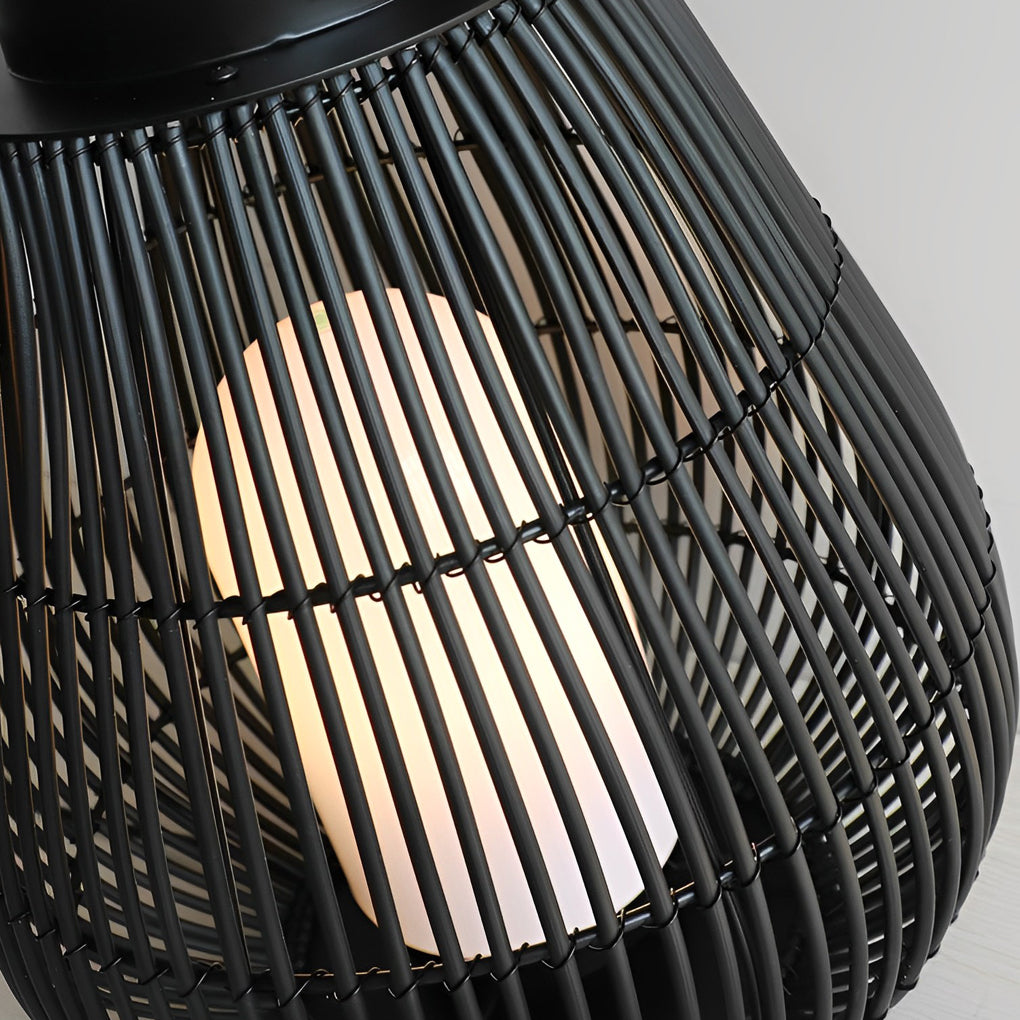 Ramo Portable Modern Woven Iron Outdoor Pillar Light