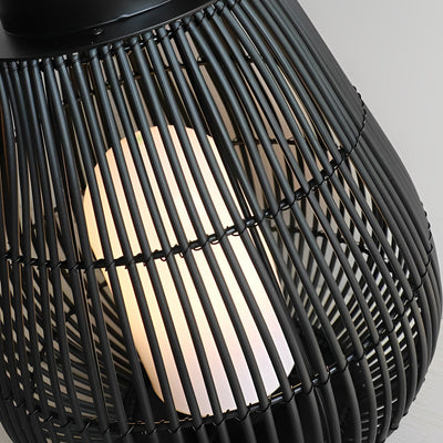 Ramo Portable Modern Woven Iron Outdoor Pillar Light