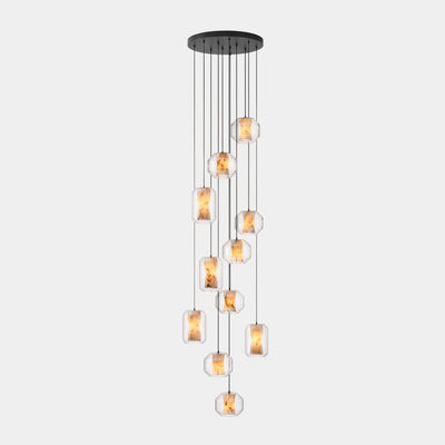 Edenborne Alabaster Glass Cylinder Pendant Light