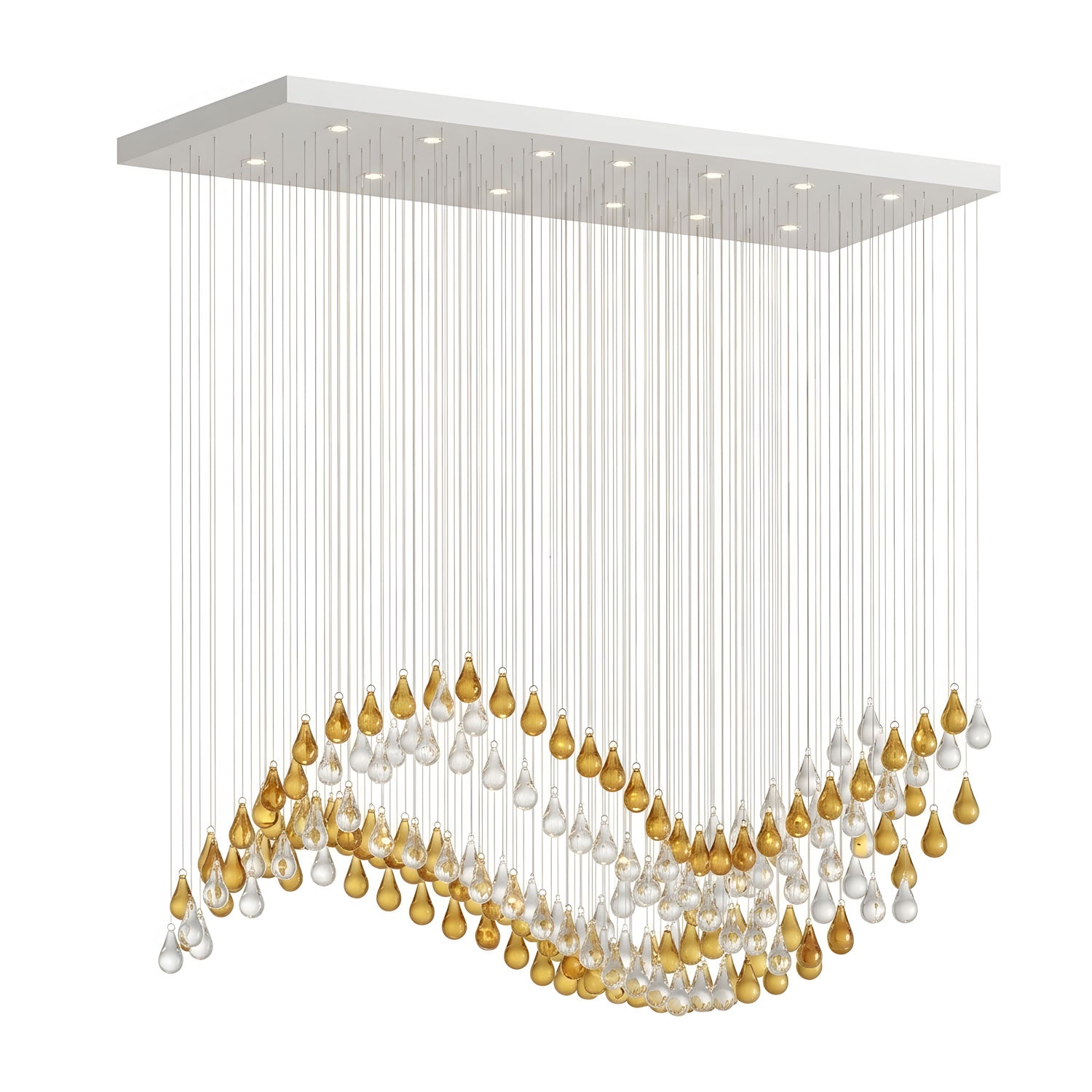 Droplets Cascading Chandelier