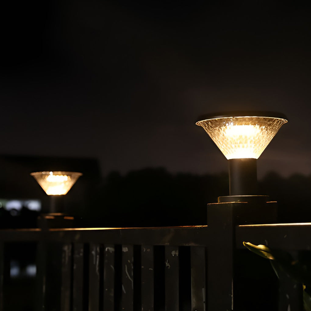 Jasper Circular Control Fence Aluminum Outdoor Post Lights