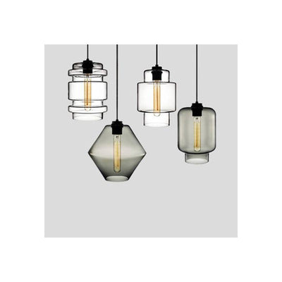 Arisha Modern Art Deco LED Cylindrical /Glass Pendant Light - Neutral Decor