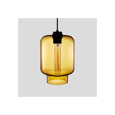Arisha Modern Art Deco LED Cylindrical /Glass Pendant Light - Neutral Decor