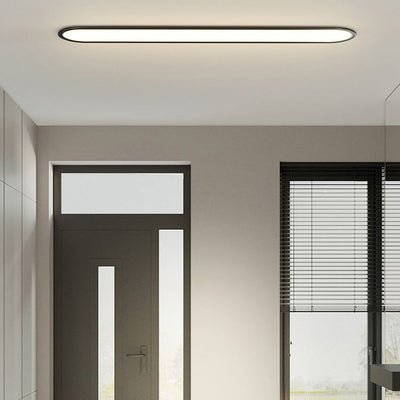 Arisha Flush Mount Ceiling Light Oval Minimalist Acrylic Dining Room - Neutral Decor