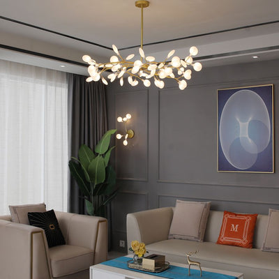 Olivia Unique Branch Firefly Art Deco Chandelier Living Room - Neutral Decor