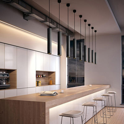 Arisha Modern Cylinder Shape Pendant Light Living Room - Neutral Decor