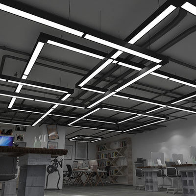 Arisha Minimalist Rectangular LED Pendant Light Acrylic Office - Neutral Decor