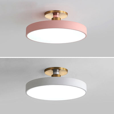 Aria Nordic Minimalist Round Flush Mount Ceiling Light - Neutral Decor