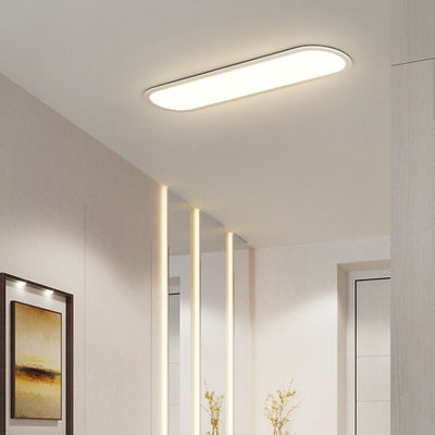 Arisha Flush Mount Ceiling Light Oval Minimalist Acrylic Dining Room - Neutral Decor