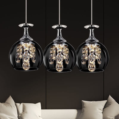 Kristy Modern Wine Glass/Crystal Pendant Light - Neutral Decor