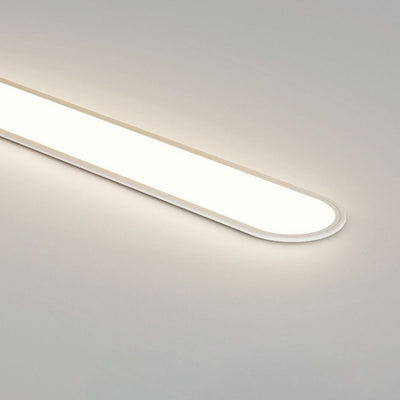 Arisha Flush Mount Ceiling Light Oval Minimalist Acrylic Dining Room - Neutral Decor