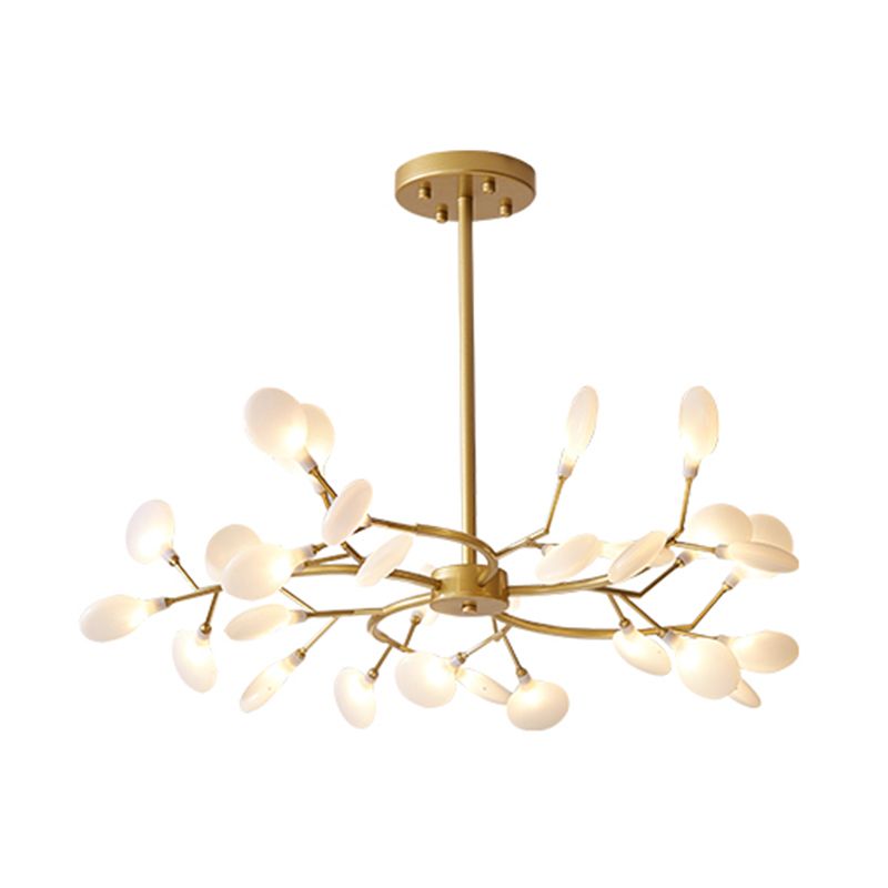 Olivia Unique Branch Firefly Art Deco Chandelier Living Room - Neutral Decor