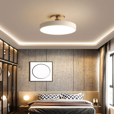Aria Nordic Minimalist Round Flush Mount Ceiling Light - Neutral Decor