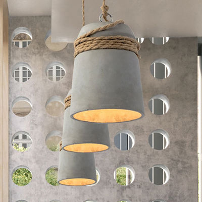 Arisha Industrial Pendant Light, Cement & - Neutral Decor