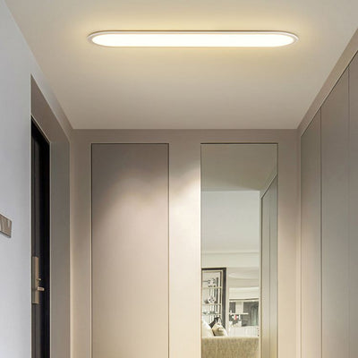 Arisha Flush Mount Ceiling Light Oval Minimalist Acrylic Dining Room - Neutral Decor