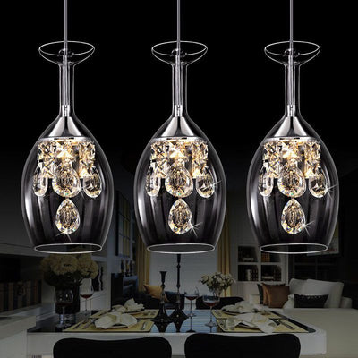 Kristy Modern Wine Glass/Crystal Pendant Light - Neutral Decor