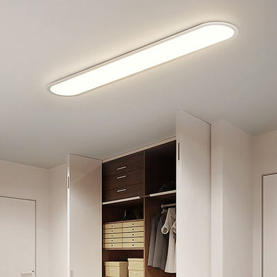 Arisha Flush Mount Ceiling Light Oval Minimalist Acrylic Dining Room - Neutral Decor