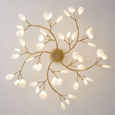 Olivia Unique Branch Firefly Art Deco Chandelier Living Room - Neutral Decor