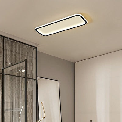 Arisha Minimalist Flush Mount Ceiling Light Rectangle Bedroom - Neutral Decor