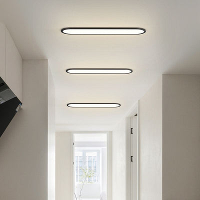 Arisha Flush Mount Ceiling Light Oval Minimalist Acrylic Dining Room - Neutral Decor