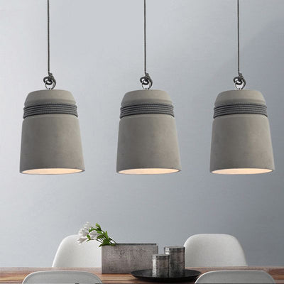 Arisha Industrial Pendant Light, Cement & - Neutral Decor