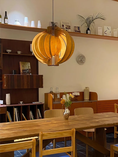 Ivraeus Premium Elegance Ring Wood Pendant Light