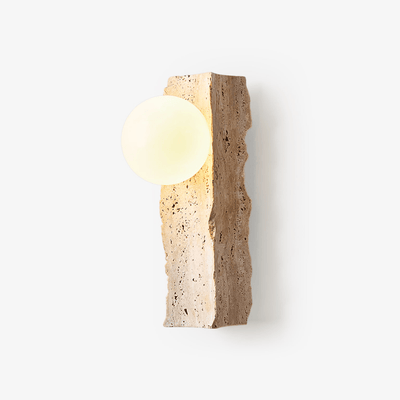 Elnoren Organic Travertine Wall Light - Neutral Decor