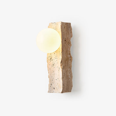 Elnoren Organic Travertine Wall Light - Neutral Decor