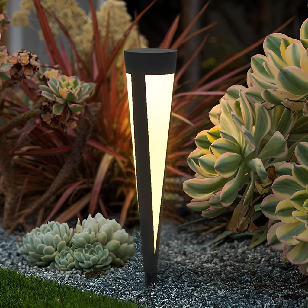 Prtty Round Solar LED Aluminum Outdoor Lawn Lamp