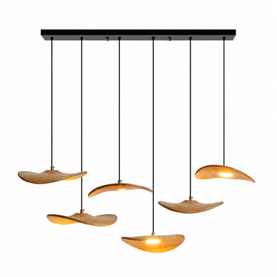 Lowenstone Wood Blade Chandelier