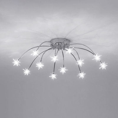 Arisha Art Deco Starry Glass Flush Mount Ceiling Light - Neutral Decor