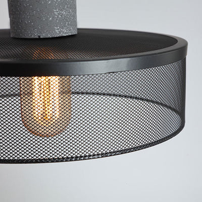 Arisha Industrial Cylindrical Pendant Light, Cement Wabi-Sabi - Neutral Decor