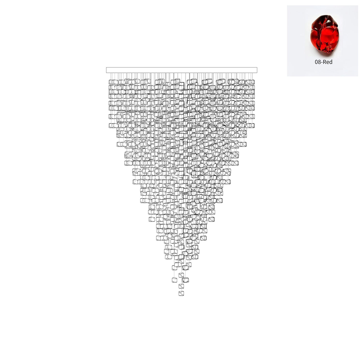 Belora Postmodern Luxury Stone Crystal Chandelier
