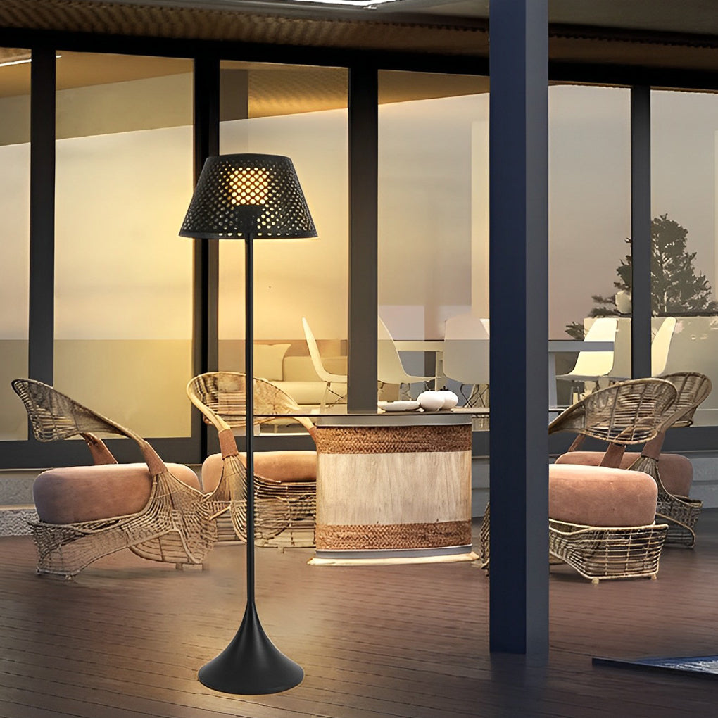 Donald Classic Unique Mesh Steel Outdoor Floor Lamp